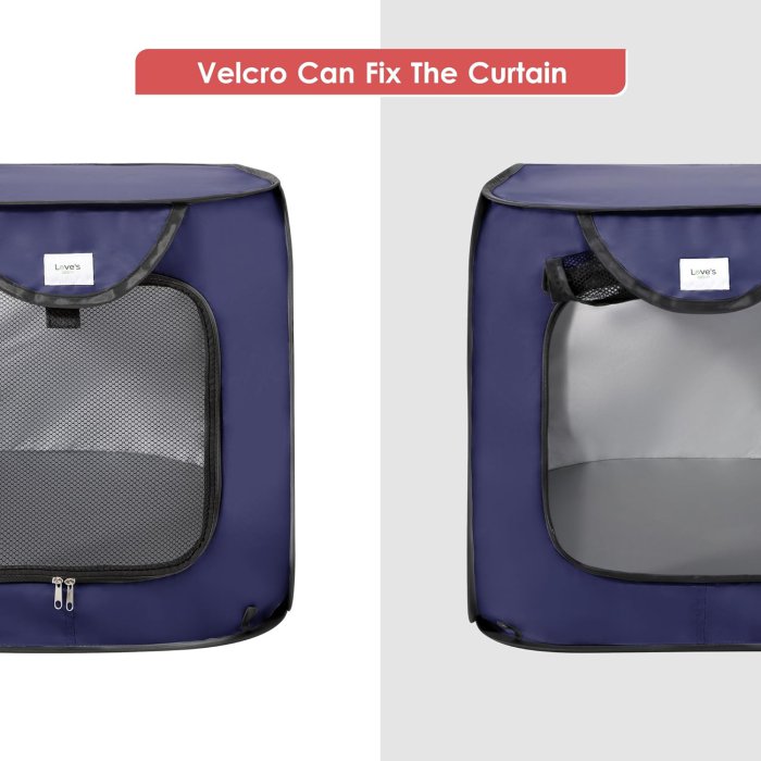 Love's Cabin 36in Portable Dog Bed - Dark Blue (image 2)