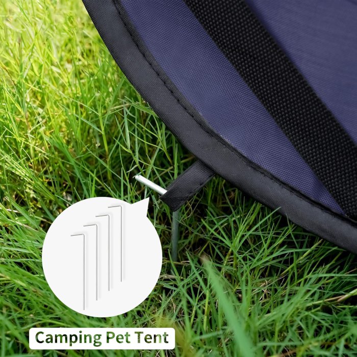 Love's Cabin 36in Portable Dog Bed - Dark Blue (image 5)