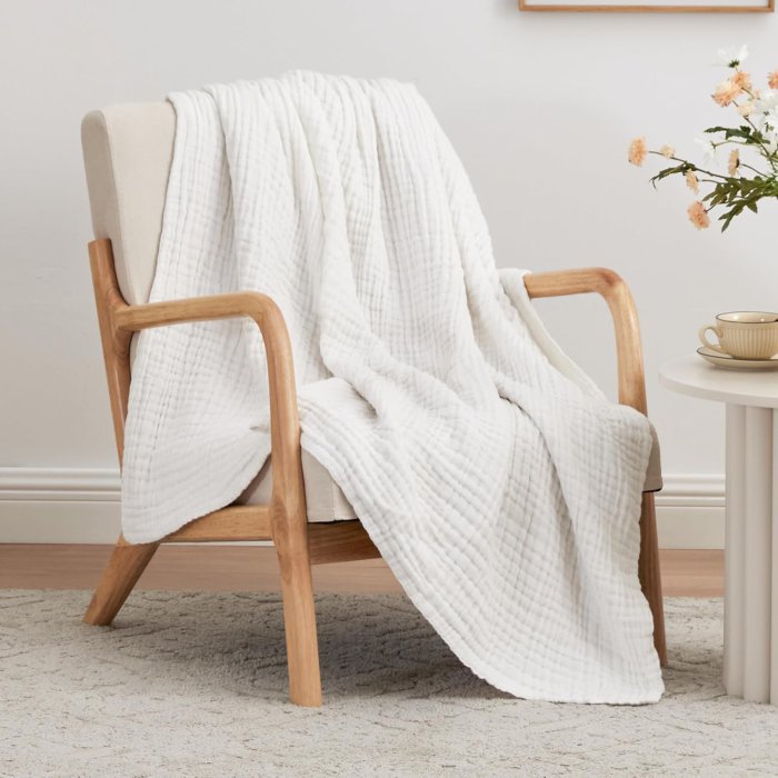 Love's Cabin 6 Layer Cotton Muslin Throw Blanket