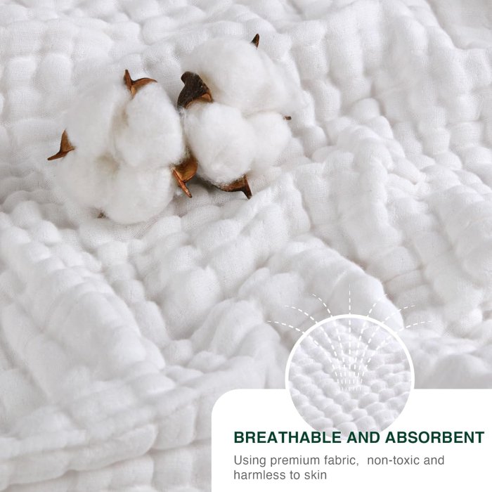 Love's Cabin 6 Layer Cotton Muslin Throw Blanket (image 4)