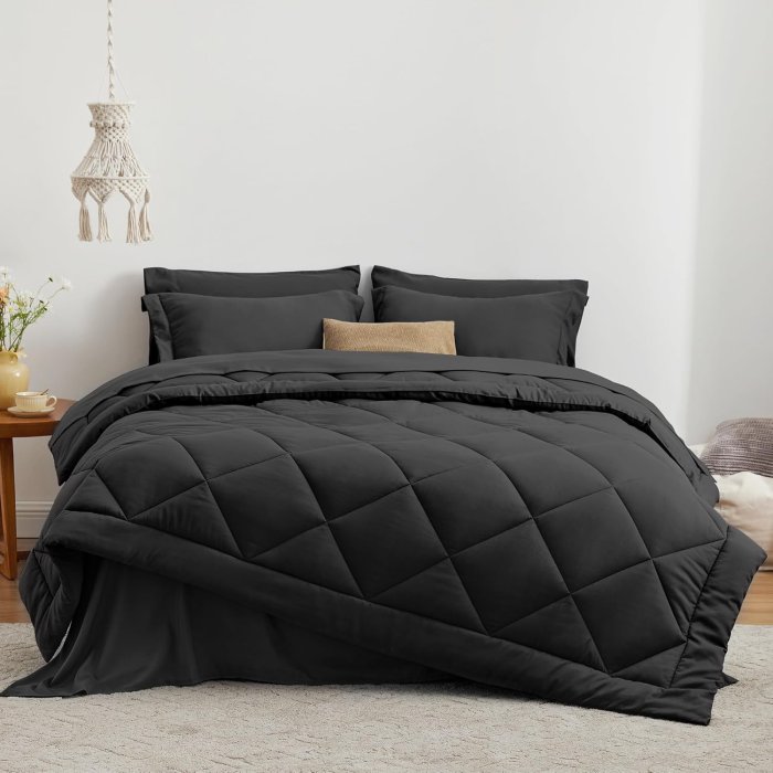 Love's cabin 7-Piece Full Comforter Set Black (image 2)