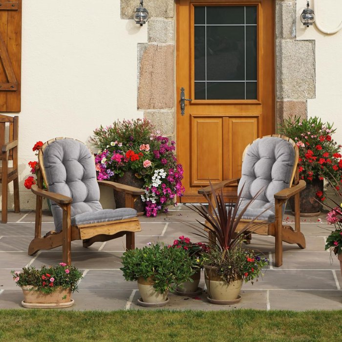 Love's Cabin Adirondack Chair Cushion Set (Grey) (image 3)