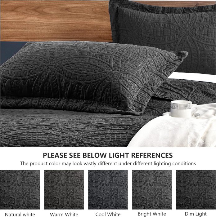 Love's Cabin Black Queen Bedspread Set (image 5)
