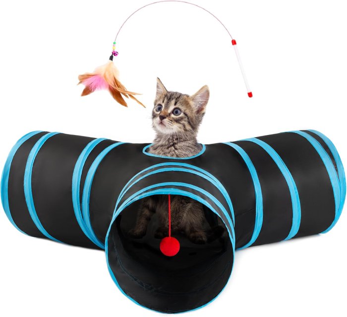 Love's Cabin Cat Tunnel Tube (Blue)