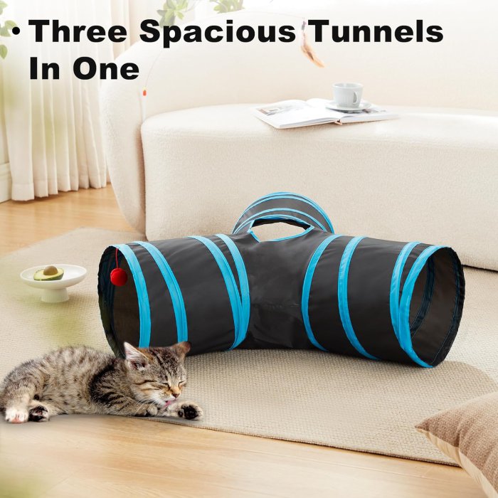 Love's Cabin Cat Tunnel Tube (Blue) (image 2)