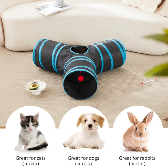 Love's Cabin Cat Tunnel Tube (Blue) (image 3)