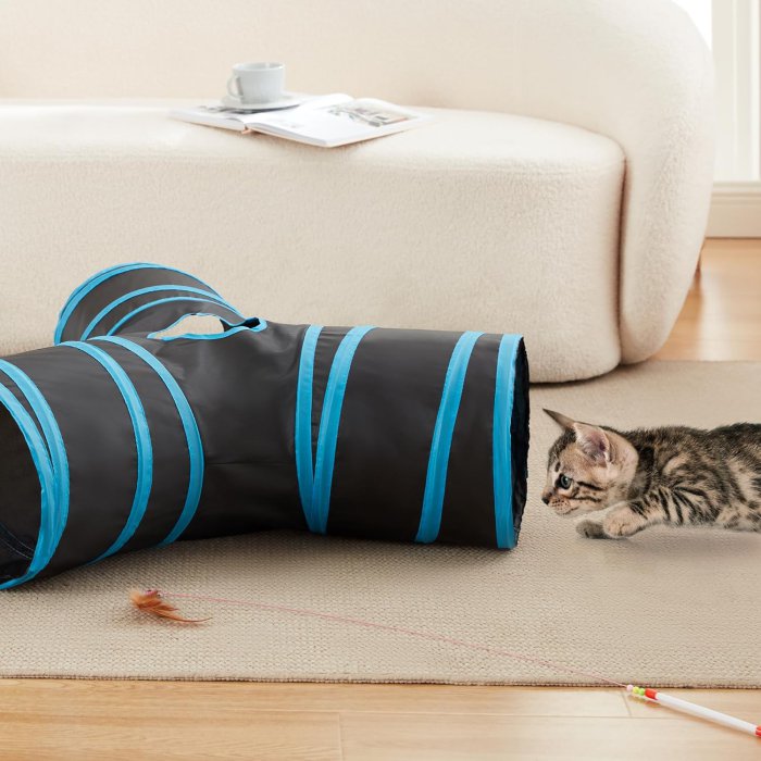 Love's Cabin Cat Tunnel Tube (Blue) (image 4)
