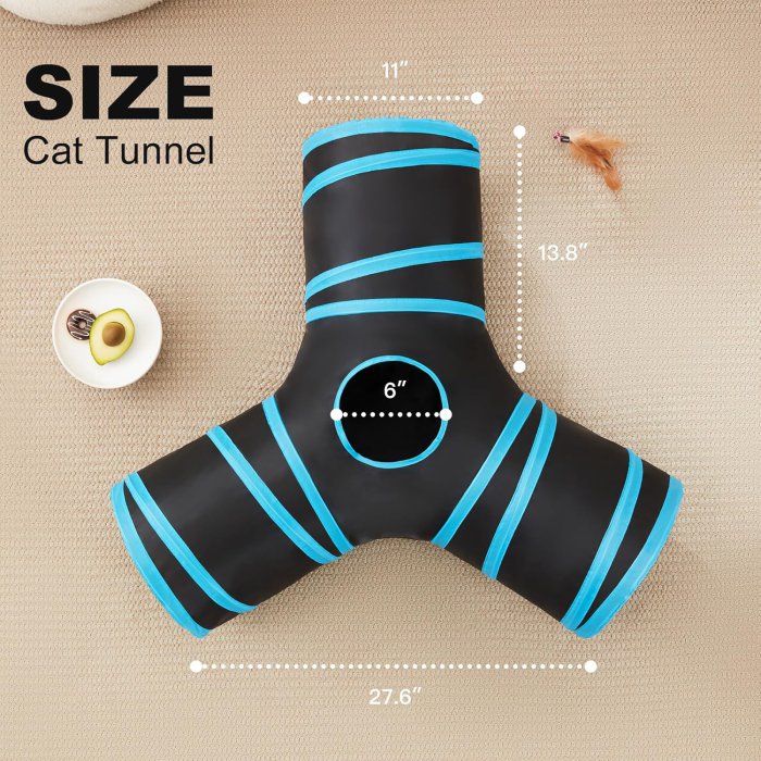Love's Cabin Cat Tunnel Tube (Blue) (image 5)