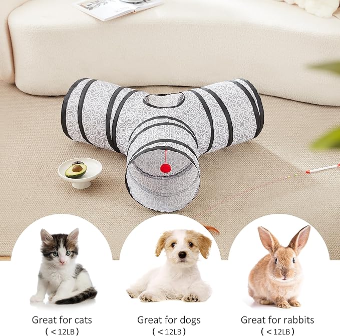 Love's Cabin Cat Tunnel Tube (Gray) (image 3)