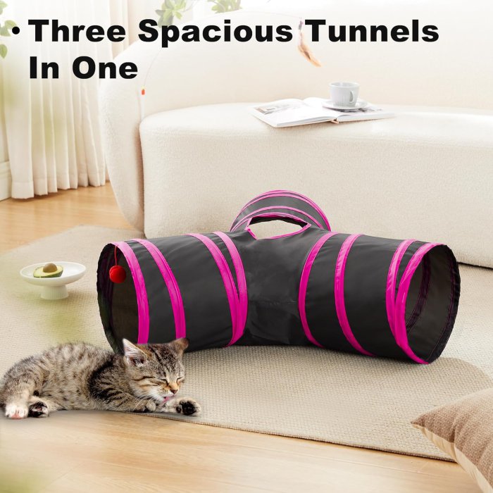 Love's Cabin Cat Tunnel Tube (Red) (image 2)