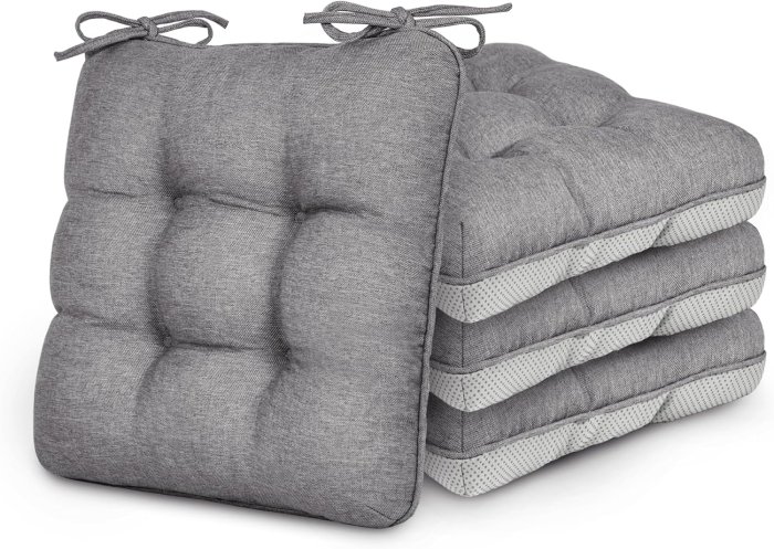 Love's cabin Chair Cushions Set of 4 (Grey)
