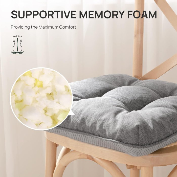 Love's cabin Chair Cushions Set of 4 (Grey) (image 3)