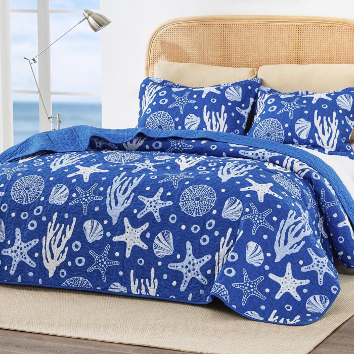 Love's Cabin Coastal Blue Bedding Set - 3 Piece (image 2)