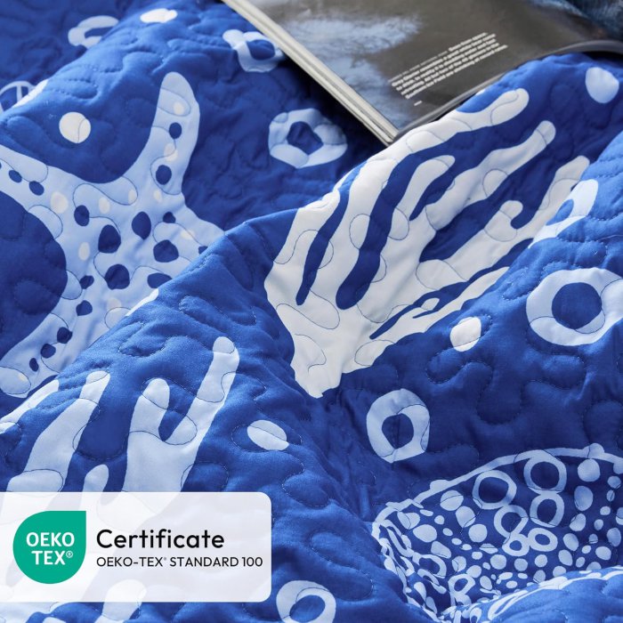 Love's Cabin Coastal Blue Bedding Set - 3 Piece (image 4)