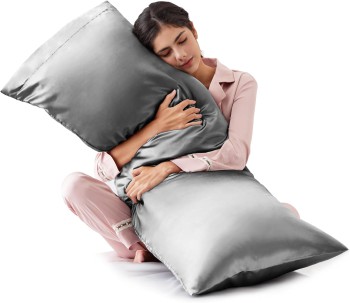 Love's cabin Dark Grey Satin Body Pillow Cover