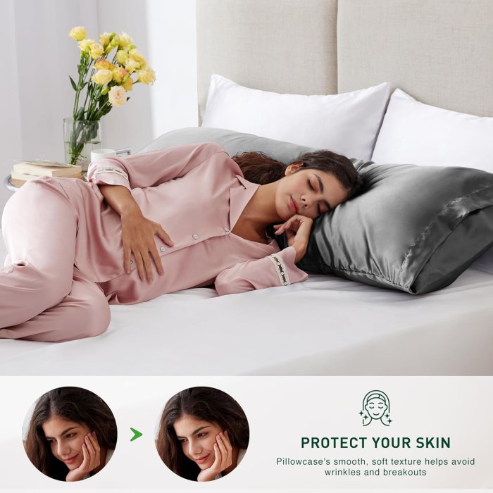 Love's cabin Dark Grey Satin Body Pillow Cover (image 3)