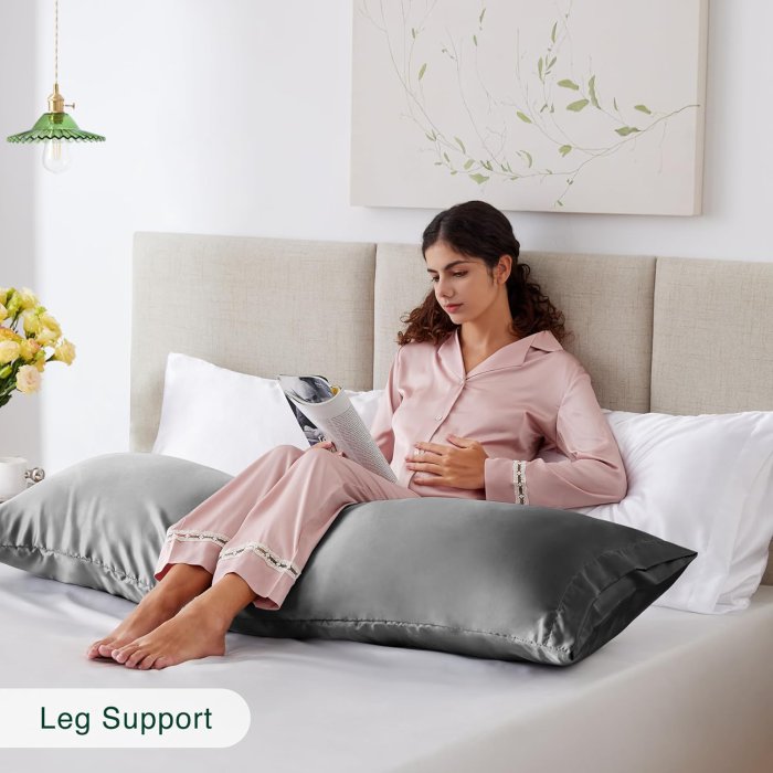 Love's cabin Dark Grey Satin Body Pillow Cover (image 5)