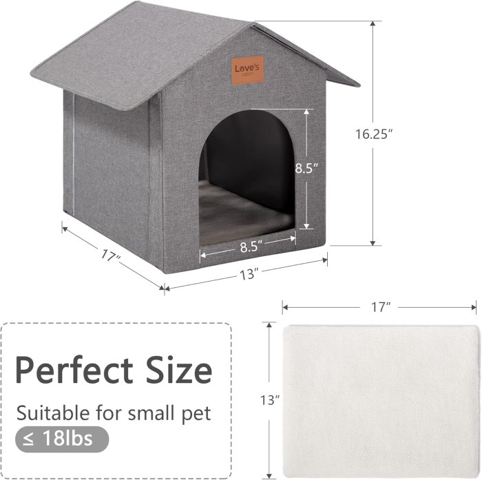 Love's Cabin Outdoor Cat House - Insulated, Weatherproof, Waterproof (image 5)