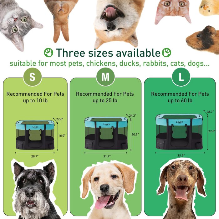 Love's Cabin Pet Playpen (S, Green) (image 5)