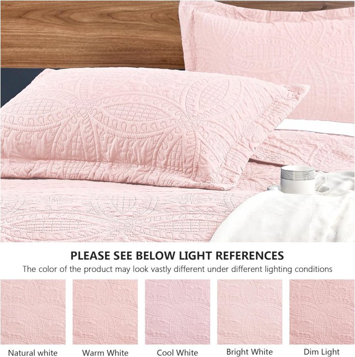 Love's Cabin Pink Queen Bed Quilt Set (image 5)