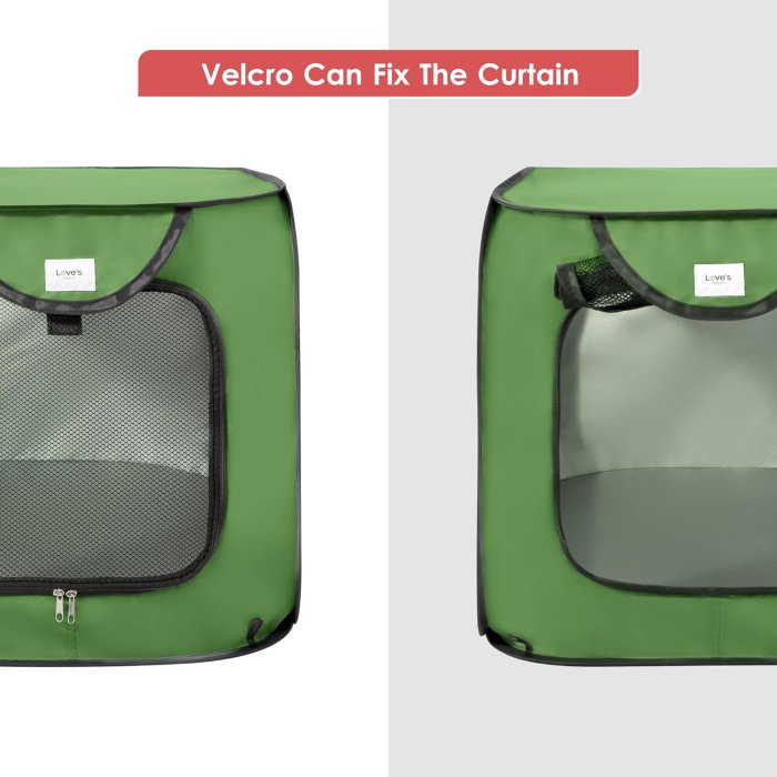 Love's Cabin Pop Up Kennel (Green, 36in) (image 2)