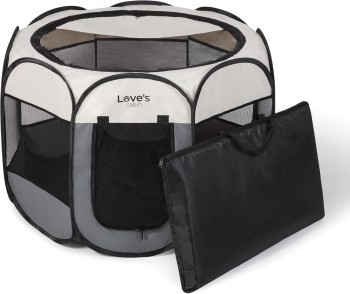 Love's Cabin Portable Pet Playpen (Grey)