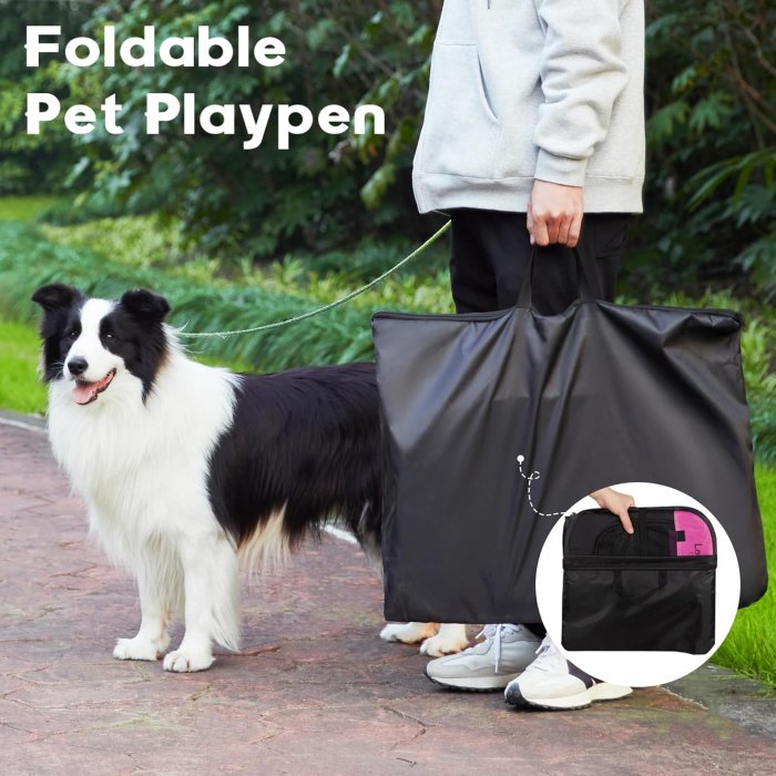 Love's Cabin Portable Pet Playpen (Pink) (image 5)