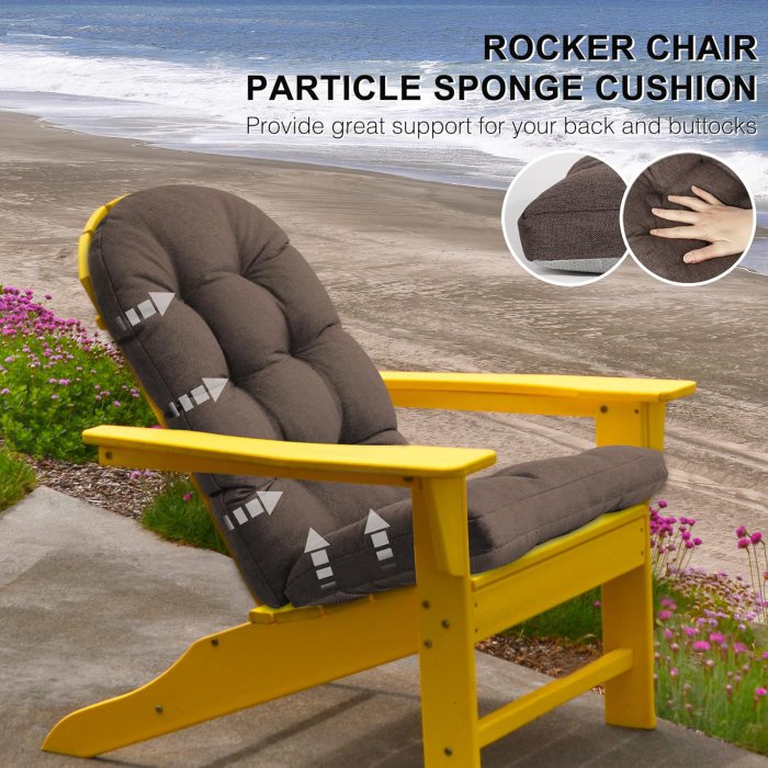 Love's Cabin Rocking Chair Cushion Set (Coffee) (image 4)