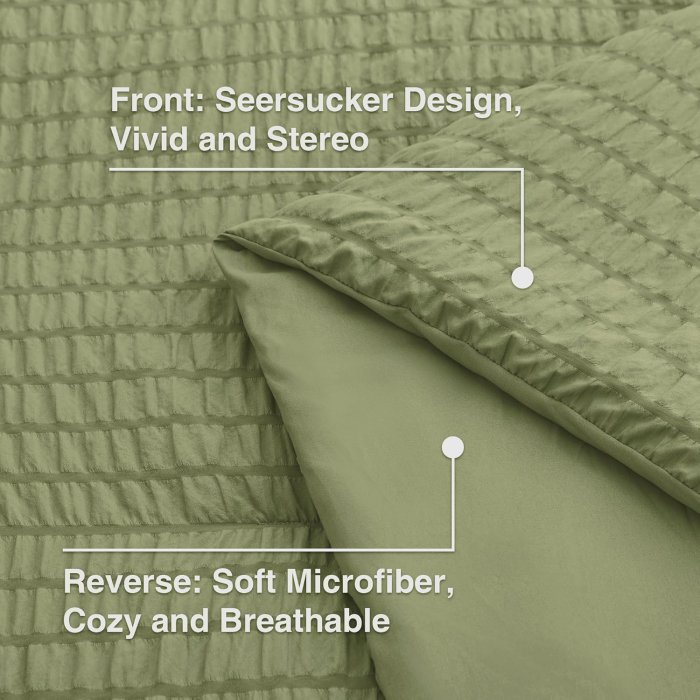 Love's Cabin Sage Green Queen Comforter Set 7 Pieces (image 5)