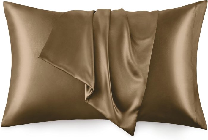 Love's cabin Satin Pillowcase Set (Brown, 20x30 inches)