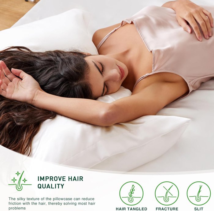 Love's Cabin Satin Pillowcase Set (Ivory White, 20x30 inches) (image 3)