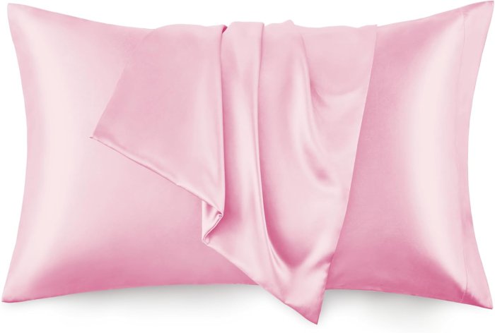 Love's Cabin Satin Pillowcase Set (Pink, 20x30 inches)