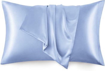 Love's Cabin Satin Pillowcase Set (Sky Blue, 20x30 inches) - Queen Size
