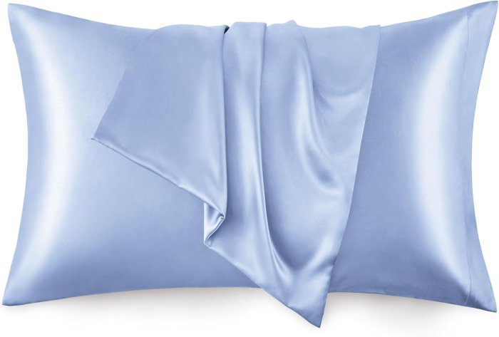 Love's Cabin Satin Pillowcase Set (Sky Blue, 20x30 inches) - Queen Size