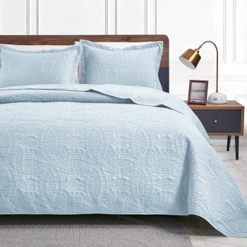Love's Cabin Spa-Blue Quilt Set