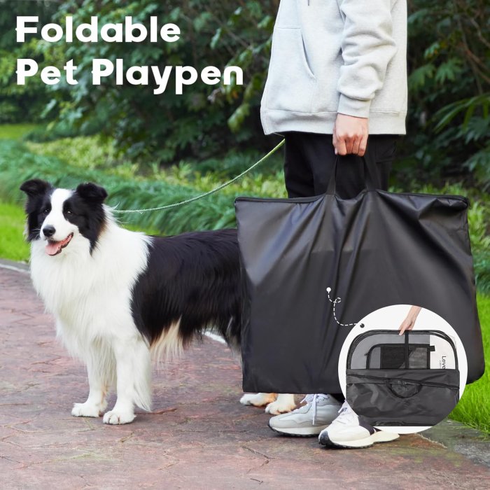 Portable Pet Playpen (Grey) Love's Cabin (image 5)